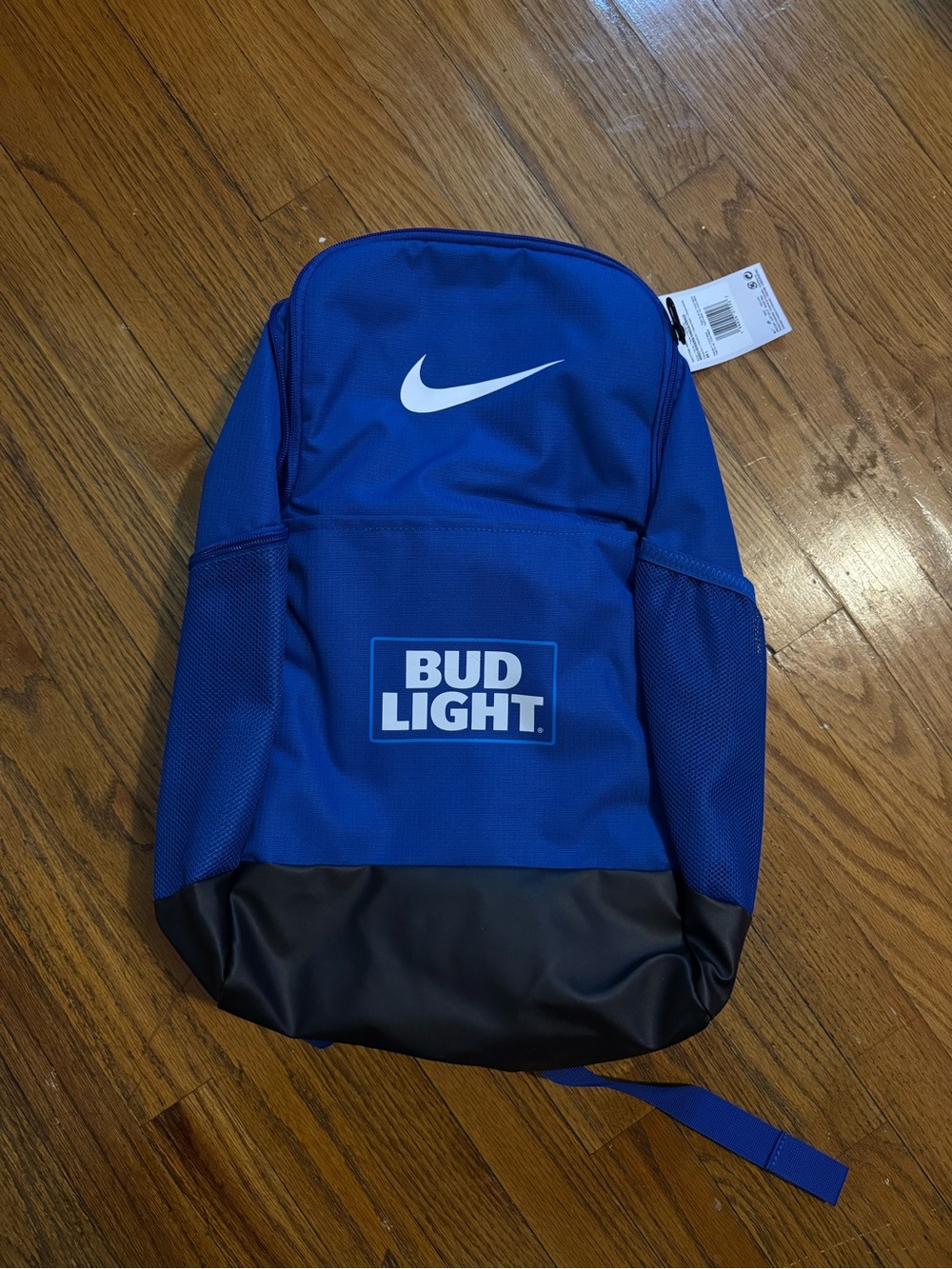 Nike Blue and Black Bud Light Logo Backpack